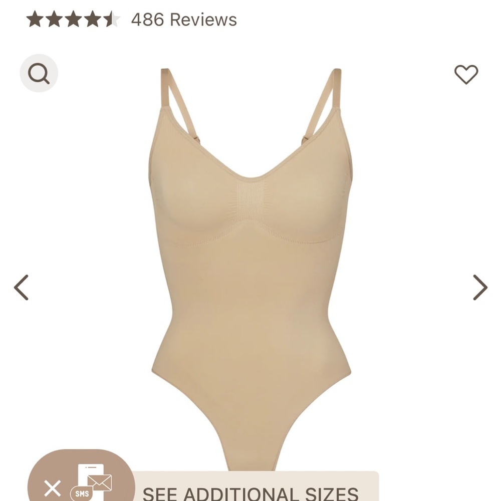 NWOT SEAMLESS SCULPT THONG BODYSUIT - clay 2X/3X